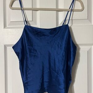 NWT Madewell Royal Blue Satin Camisole